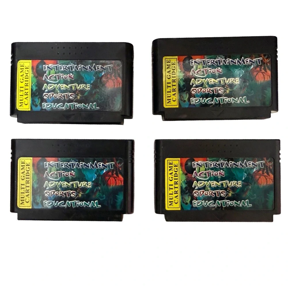 Lot of 4 Famicom Multi‎ Game Cartridges Untested Action Adventure Sports